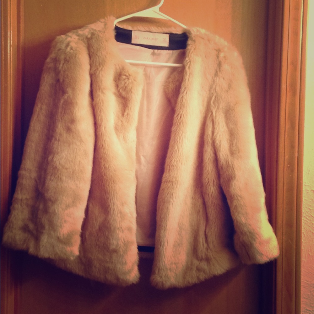 Zara faux fur coat
